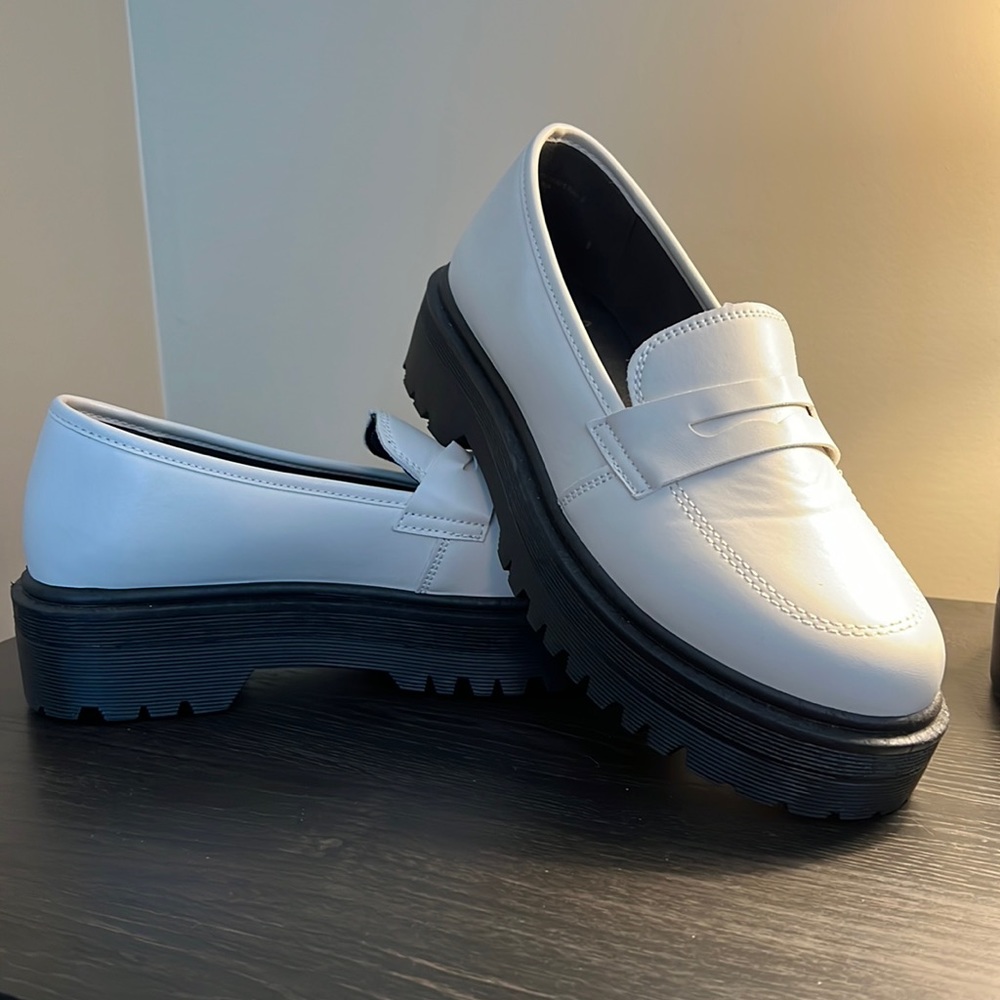 Lulus platform loafer white